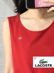 LACOSTE red sleeveless top